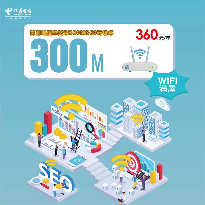 青海电信单宽带300M360元包年（新）