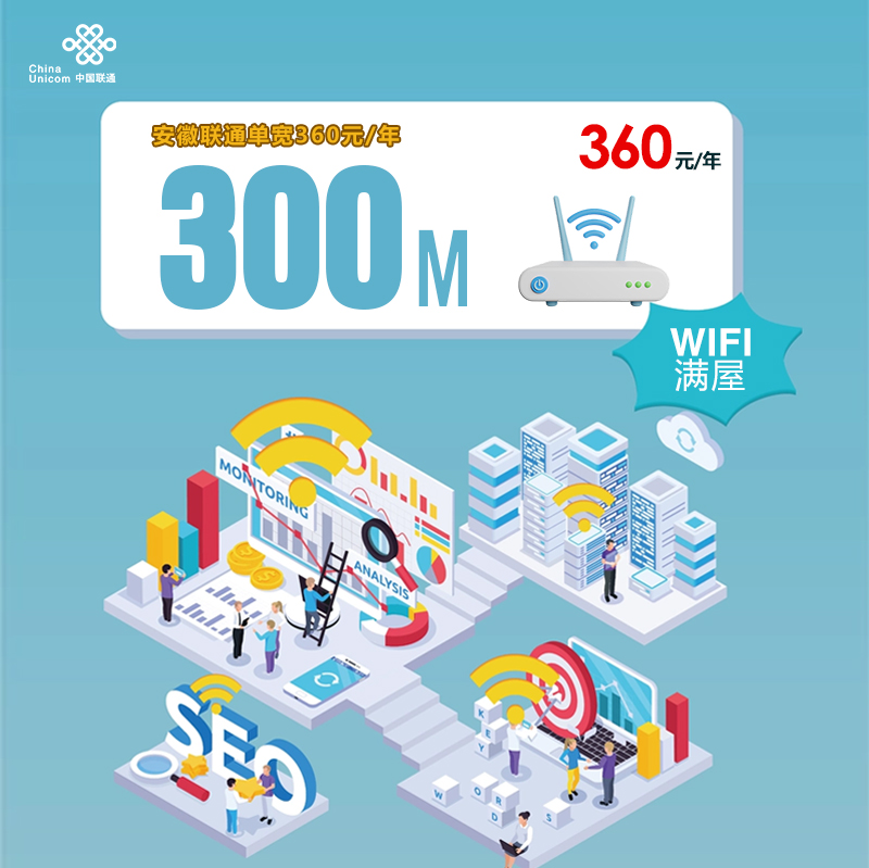 安徽联通单宽300M360元/年