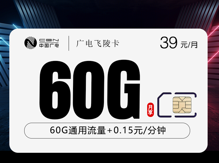 广电飞陵卡【39元60G】【仅发重庆】