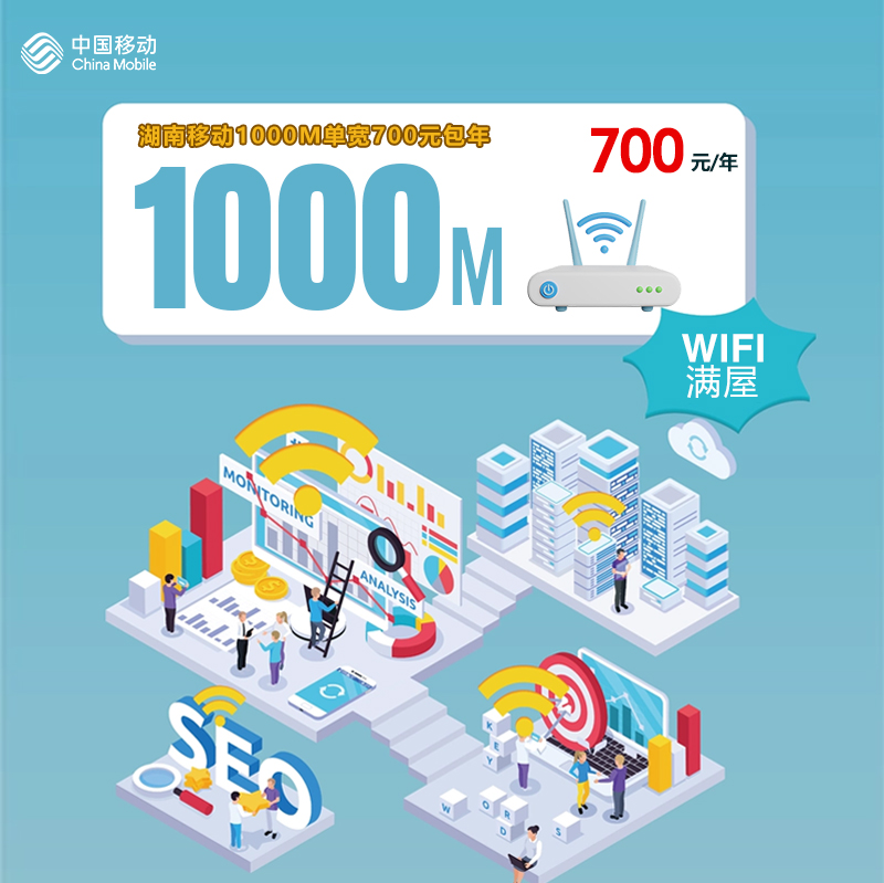 湖南移动1000M单宽700元包年